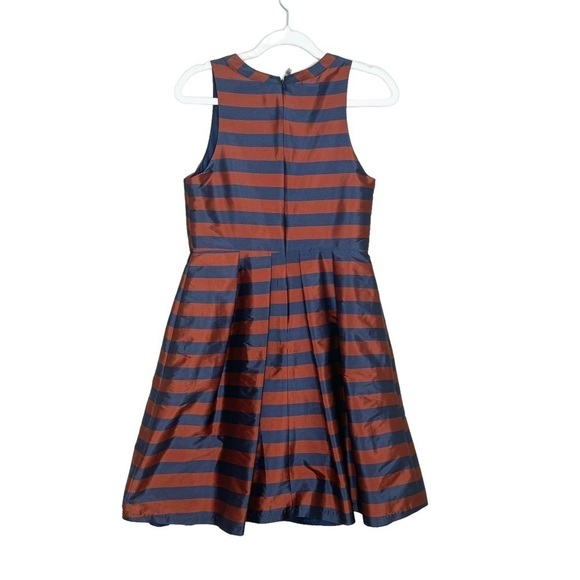 Eva Franco Anthropologie Striped Bow Fit and Flair Cocktail Dress Size 6 - Picture 3 of 9